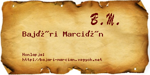 Bajári Marcián névjegykártya